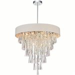 CWI Franca 8 Light Drum Shade Chandelier With Chrome Finish