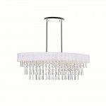 CWI Franca 8 Light Drum Shade Chandelier With Chrome Finish