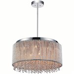 CWI Claire 14 Light Drum Shade Chandelier With Chrome Finish