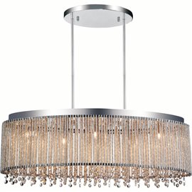 CWI Claire 5 Light Drum Shade Chandelier With Chrome Finish