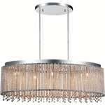 CWI Claire 5 Light Drum Shade Chandelier With Chrome Finish