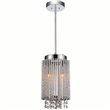 CWI Claire 2 Light Drum Shade Mini Pendant With Chrome Finish