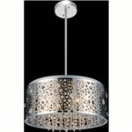 CWI Bubbles 7 Light Drum Shade Chandelier With Chrome Finish