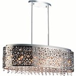 CWI Bubbles 11 Light Drum Shade Chandelier With Chrome Finish