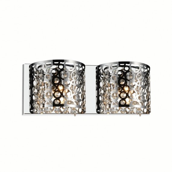 CWI Bubbles 2 Light Vanity Light With Chrome Finish