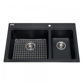 Kindred KGDC2031R Granite drop-in combination bowl 1 hole includes grid