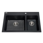 Kindred KGDC2031R Granite drop-in combination bowl 1 hole includes grid