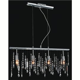 CWI Janine 4 Light Down Chandelier With Chrome Finish