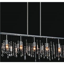 CWI Janine 5 Light Down Chandelier With Chrome Finish