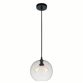 CWI Glass 2 Light Down Mini Pendant With Finish