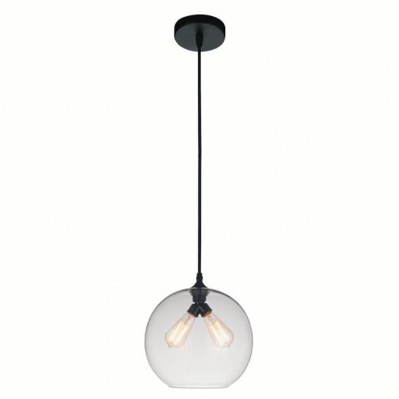 CWI Glass 2 Light Down Mini Pendant With Finish