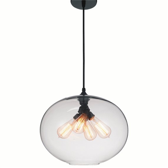 CWI Glass 4 Light Down Pendant With Finish