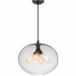 CWI Glass 4 Light Down Pendant With Finish