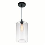 CWI Glass 1 Light Down Mini Pendant With Clear Finish