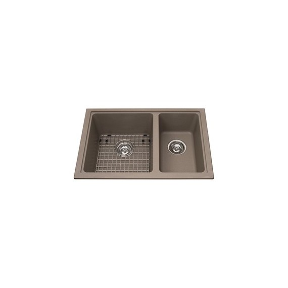 Kindred KGDC2RU Granite undermount combination bowl includes grid