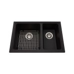 Kindred KGDC2RU Granite undermount combination bowl includes grid