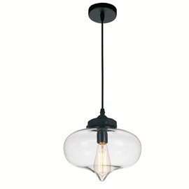 CWI Glass 1 Light Down Mini Pendant With Finish