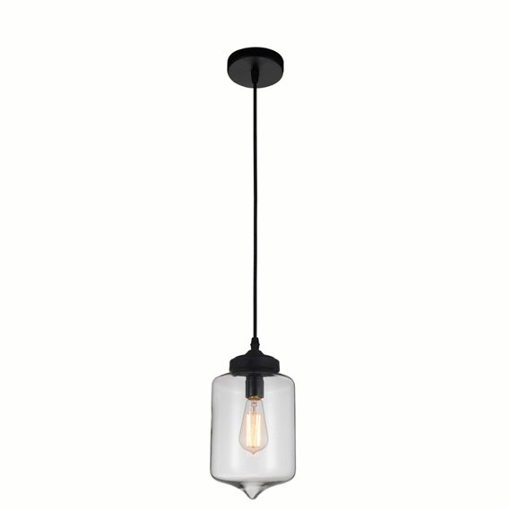 CWI Glass 1 Light Down Mini Pendant With Finish