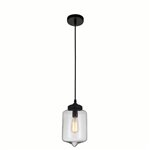 CWI Glass 1 Light Down Mini Pendant With Finish