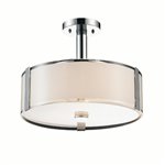 CWI Lucie 4 Light Drum Shade Chandelier With Chrome Finish