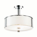 CWI Lucie 5 Light Drum Shade Chandelier With Chrome Finish