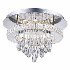 CWI Veil LED Flush Mount With Chrome Finish