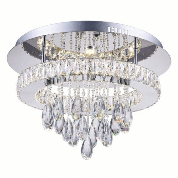 CWI Veil LED Flush Mount With Chrome Finish