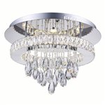 CWI Veil LED Flush Mount With Chrome Finish