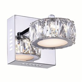 CWI Milan LED Bathroom Sconce With Chrome Finish