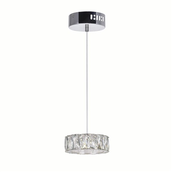 CWI Milan LED Mini Pendant With Chrome Finish