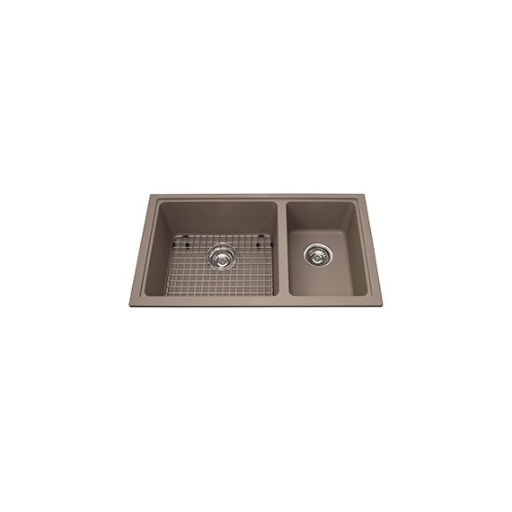 Kindred KGDCR1U Granite undermount combination bowl includes grid