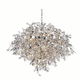 CWI Flurry 17 Light Down Chandelier With Chrome Finish