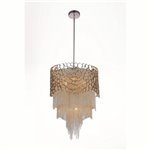 CWI Victoria 4 Light Drum Shade Chandelier With Chrome Finish