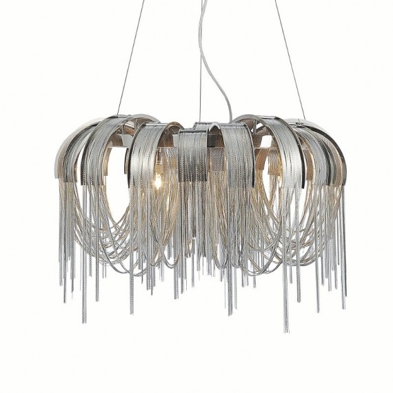 CWI Shirley 8 Light Down Chandelier With Chrome Finish