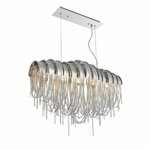 CWI Shirley 6 Light Down Chandelier With Chrome Finish