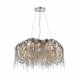 CWI Shirley 8 Light Down Chandelier With Chrome Finish