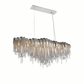 CWI Shirley 10 Light Down Chandelier With Chrome Finish