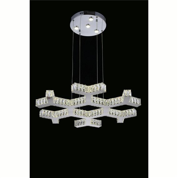 CWI Arendelle LED Chandelier With Chrome Finish