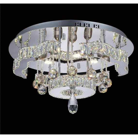 CWI Comet LED Flush Mount With Chrome Finish