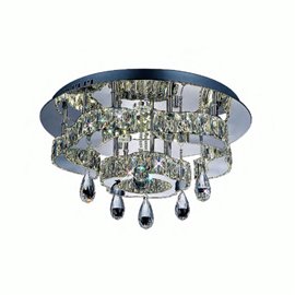 CWI Cascata LED Flush Mount With Chrome Finish