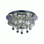 CWI Cascata LED Flush Mount With Chrome Finish