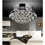 CWI Daisy 8 Light Flush Mount With Chrome Finish