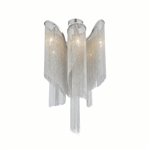 CWI Daisy 8 Light Flush Mount With Chrome Finish