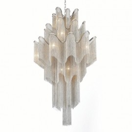 CWI Daisy 17 Light Down Chandelier With Chrome Finish