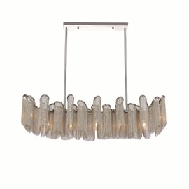 CWI Daisy 7 Light Down Chandelier With Chrome Finish