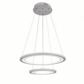 CWI Alloha LED Chandelier With White Finish