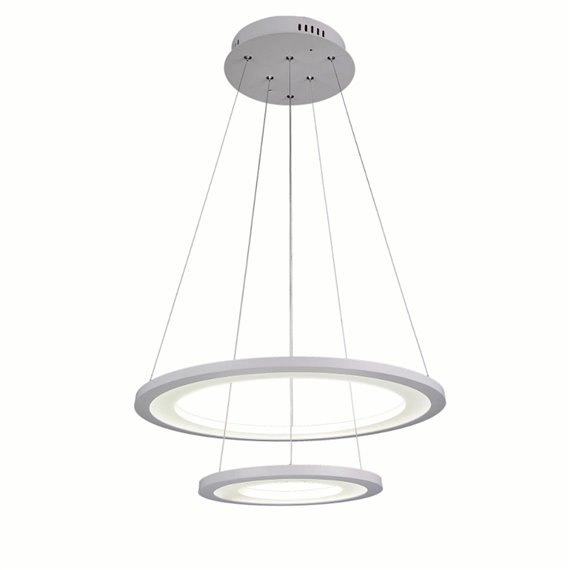 CWI Alloha LED Chandelier With White Finish