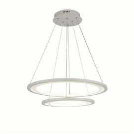 CWI Alloha LED Chandelier With White Finish