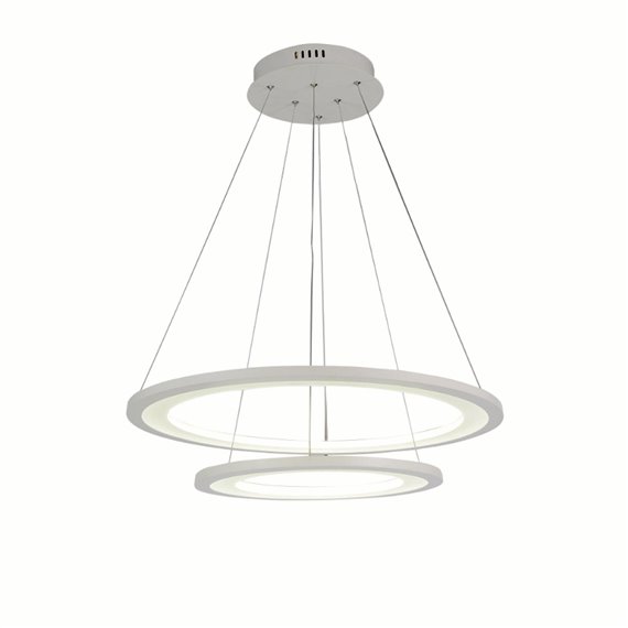 CWI Alloha LED Chandelier With White Finish