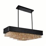 CWI Medina 10 Light Drum Shade Chandelier With Black Finish